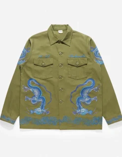 Men Maharishi 4213 Thai Dragon Utility Shirt