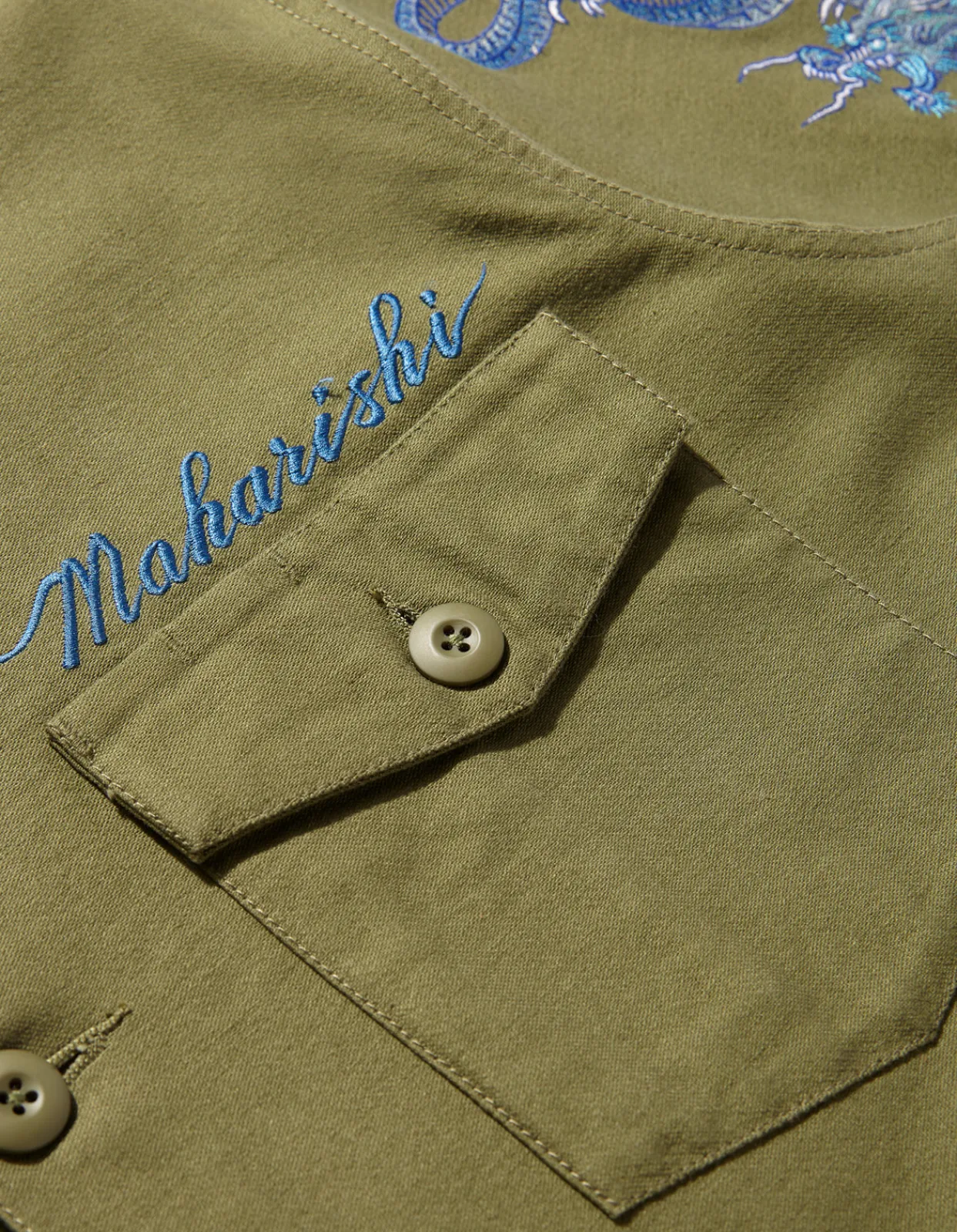 Men Maharishi 4213 Thai Dragon Utility Shirt