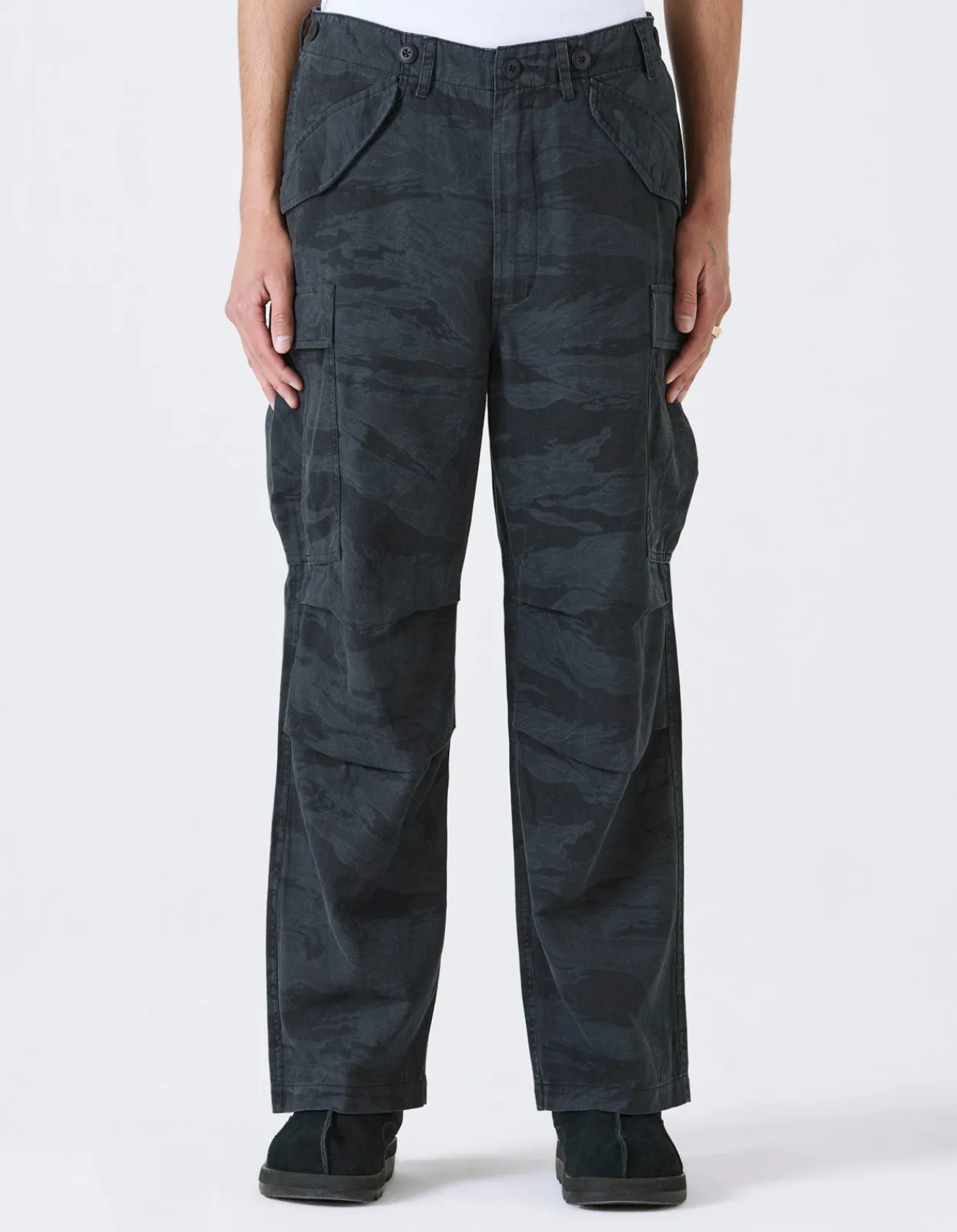 Men Maharishi 4291 Tigerstripe Loose Cargo Pants