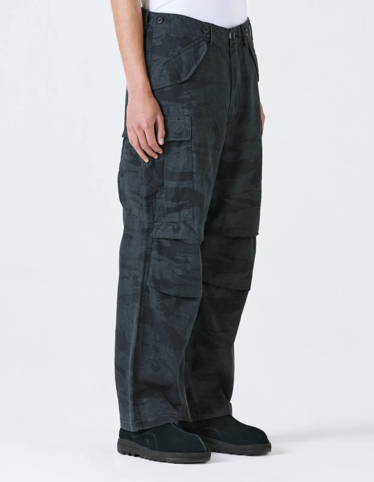 Men Maharishi 4291 Tigerstripe Loose Cargo Pants