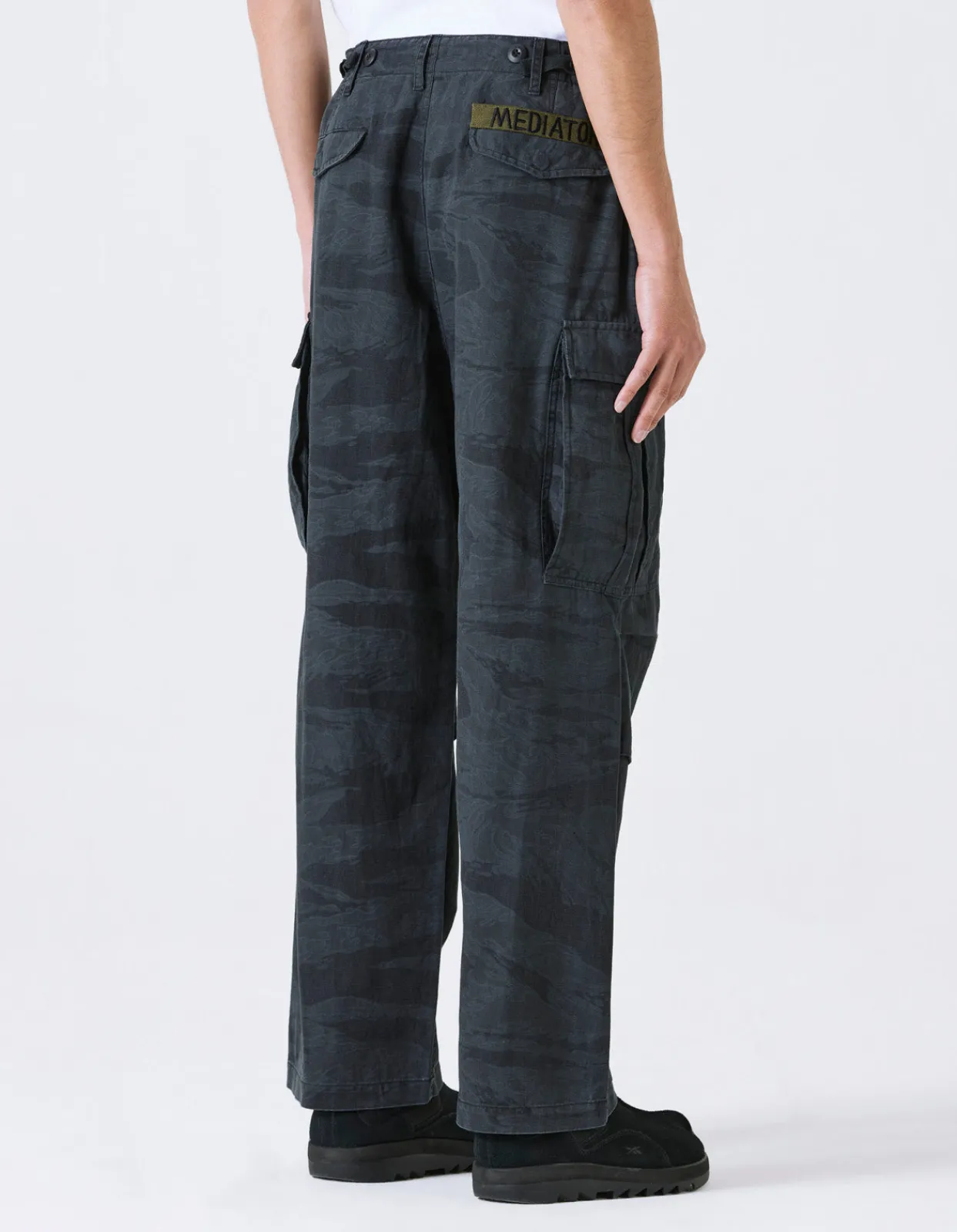 Men Maharishi 4291 Tigerstripe Loose Cargo Pants