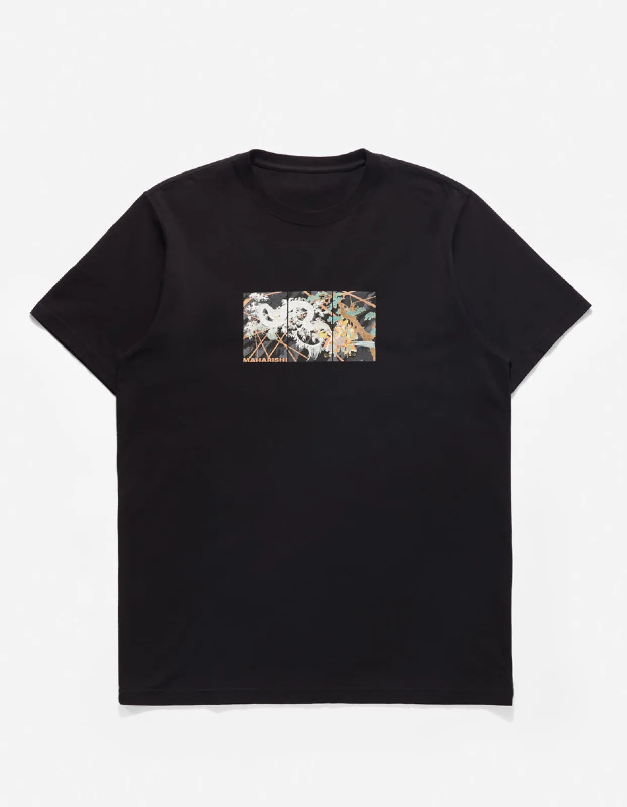 Men Maharishi 1011 Triptych Water Dragon T-Shirt