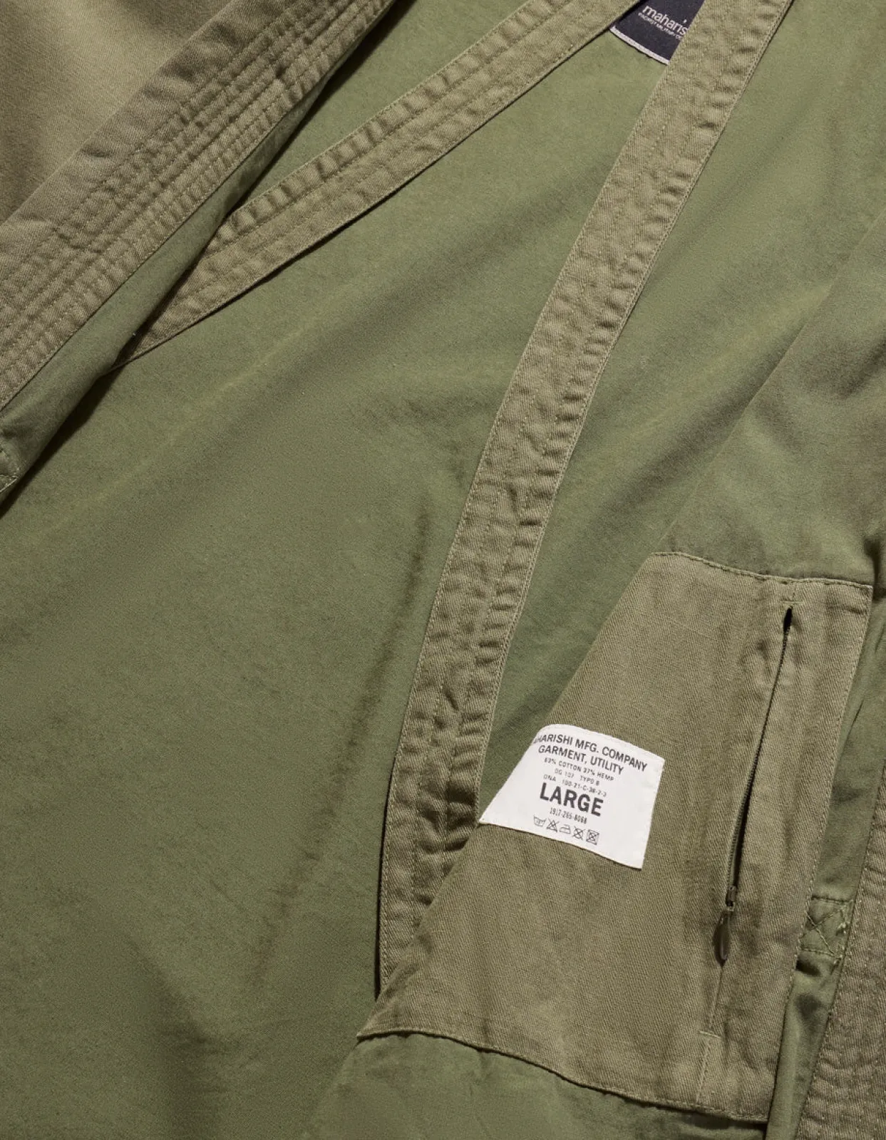 Men Maharishi 4240 Water Dragon Embroidered Kimono Parka