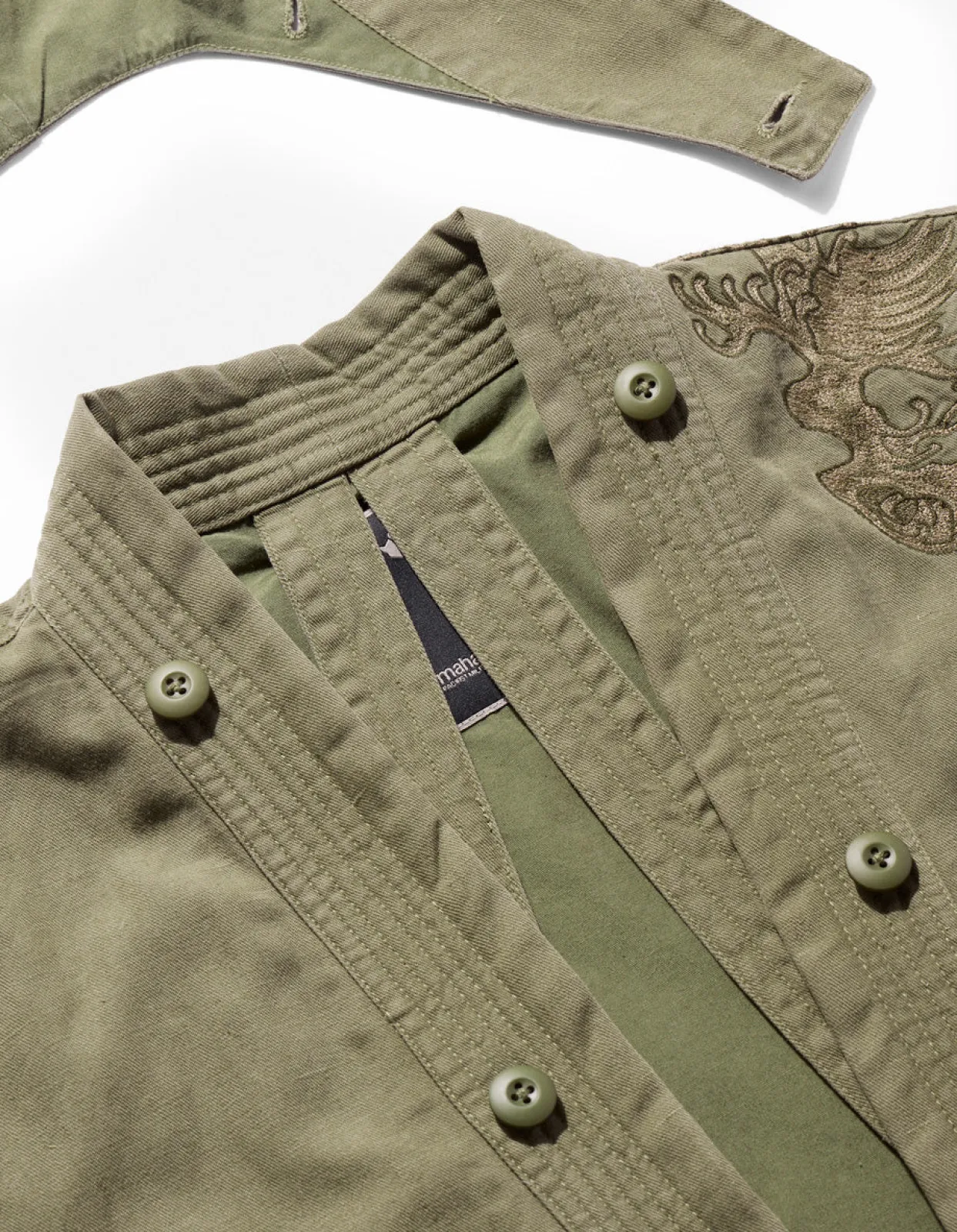 Men Maharishi 4240 Water Dragon Embroidered Kimono Parka