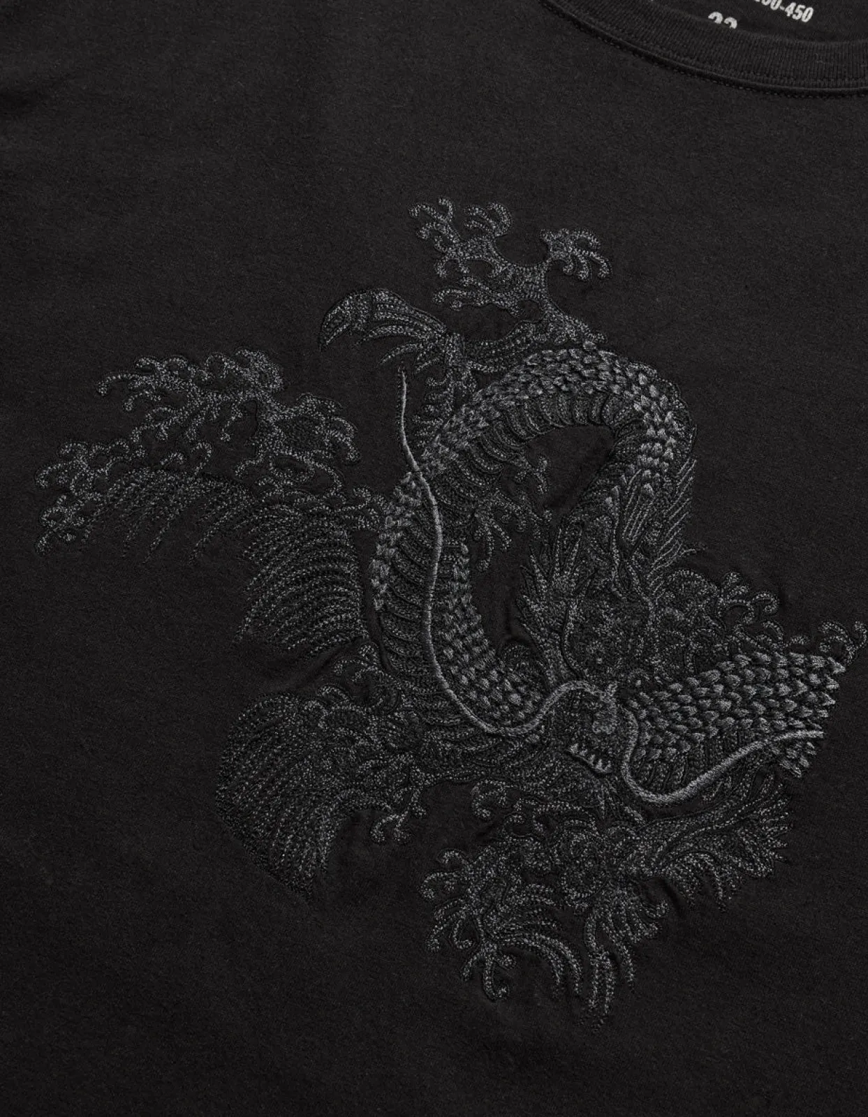 Men Maharishi 4243 Water Dragon Embroidered T-Shirt