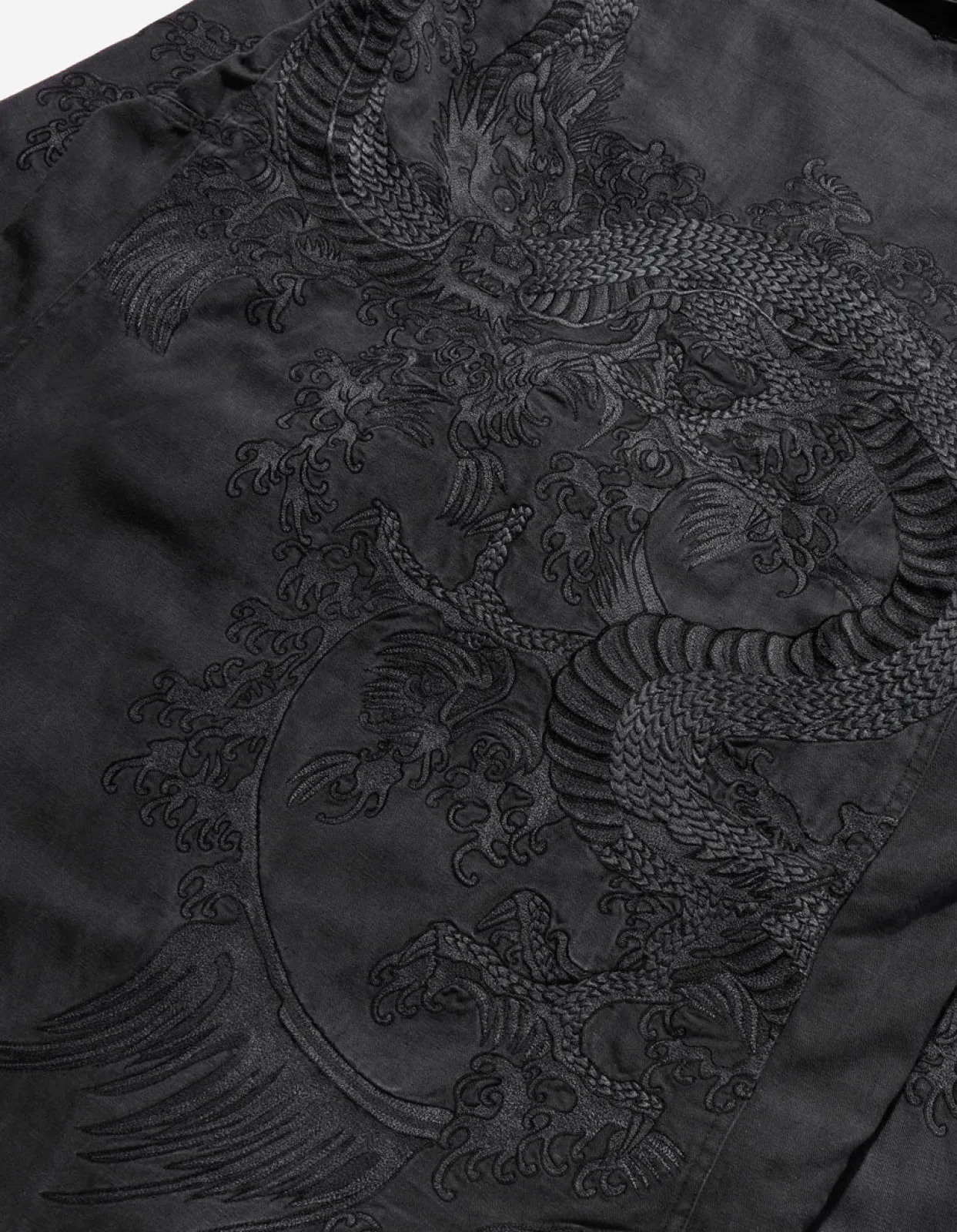 Men Maharishi 4240 Water Dragon Embroidered Kimono Parka