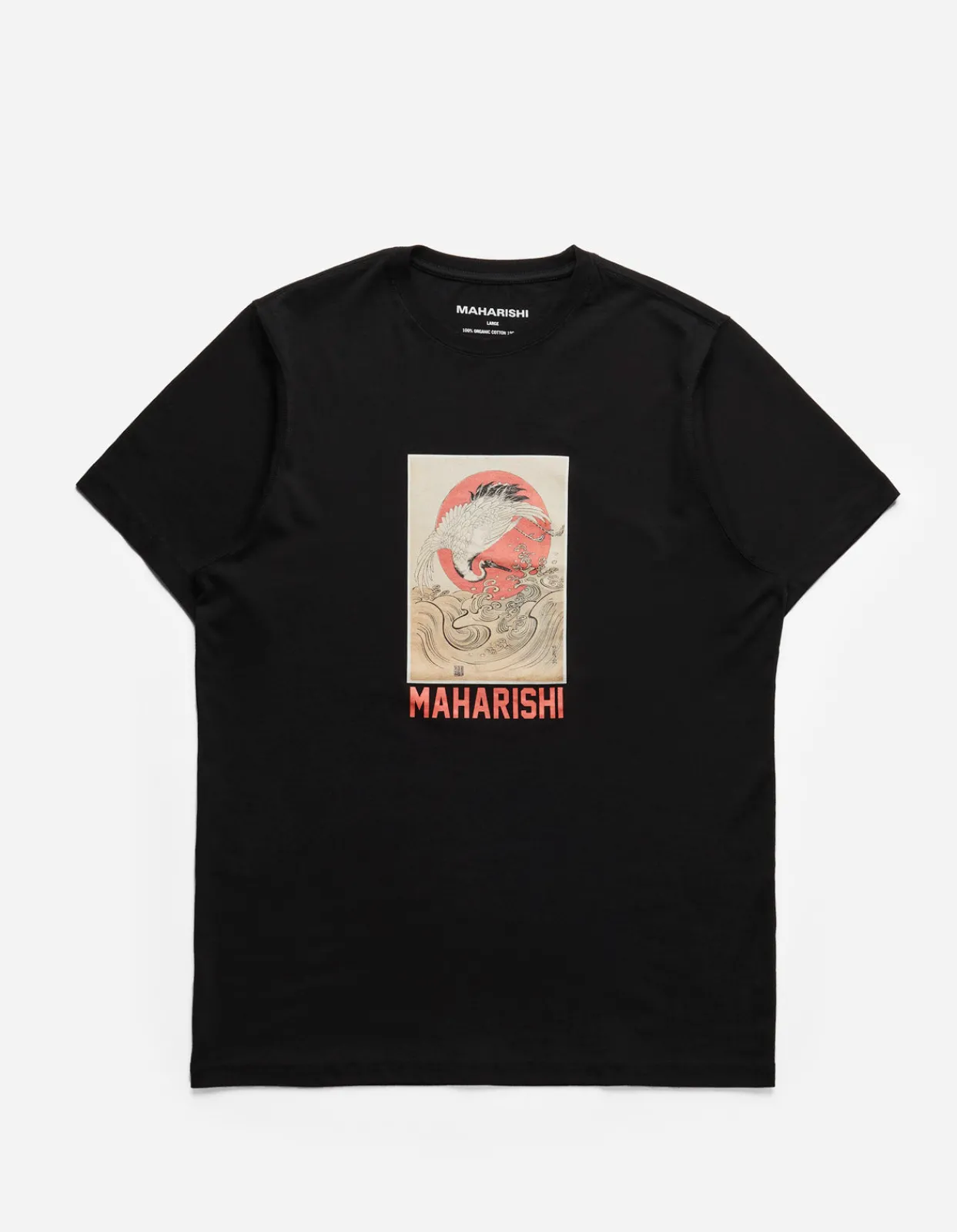 Men Maharishi 1072 Water Peace Crane T-Shirt