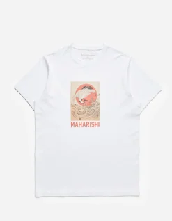 Men Maharishi 1072 Water Peace Crane T-Shirt