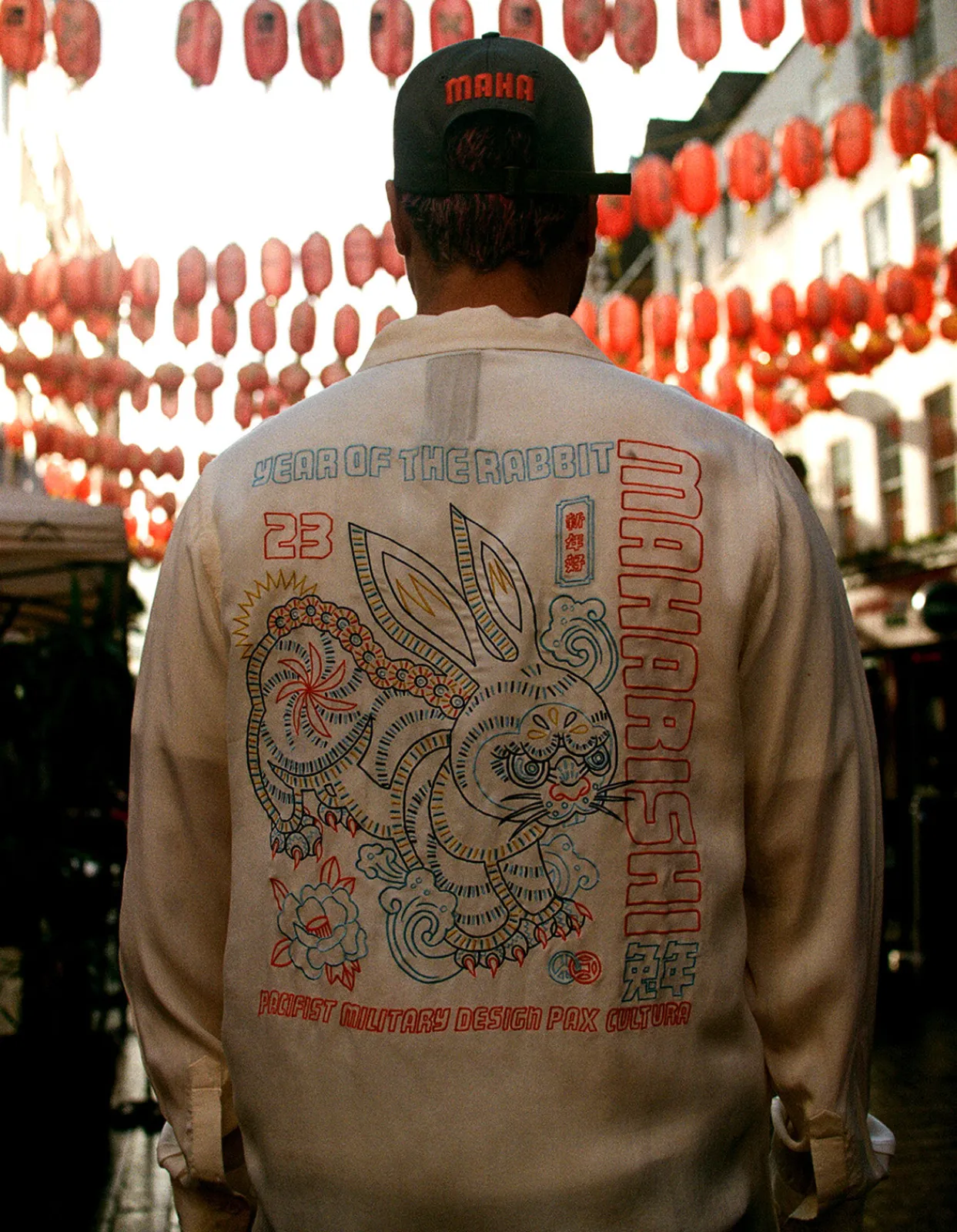 Men Maharishi 4209 Year Of The Rabbit Embroidered Shirt