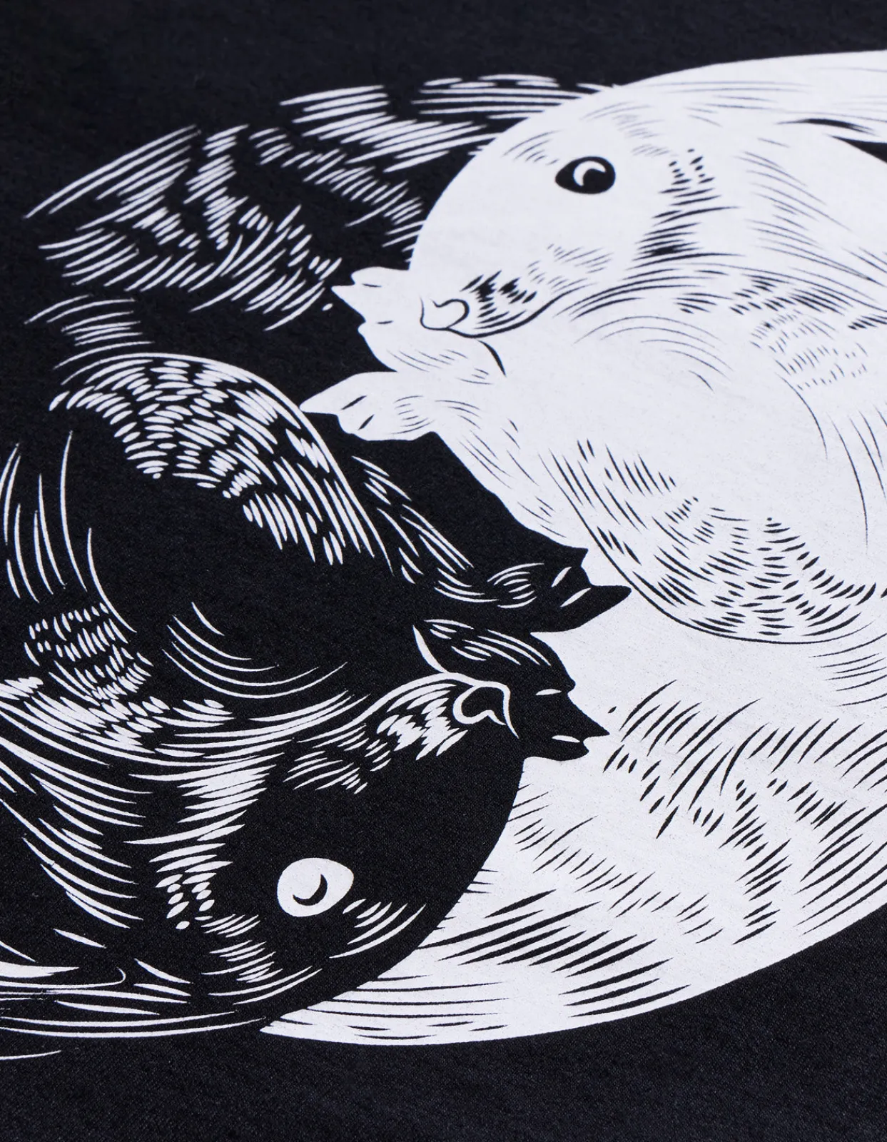 Men Maharishi 1007 Yin Yang Rabbit T-Shirt
